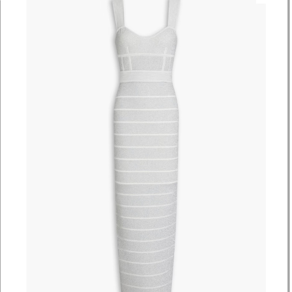 HERVÉ LÉGER metallic bandage dress